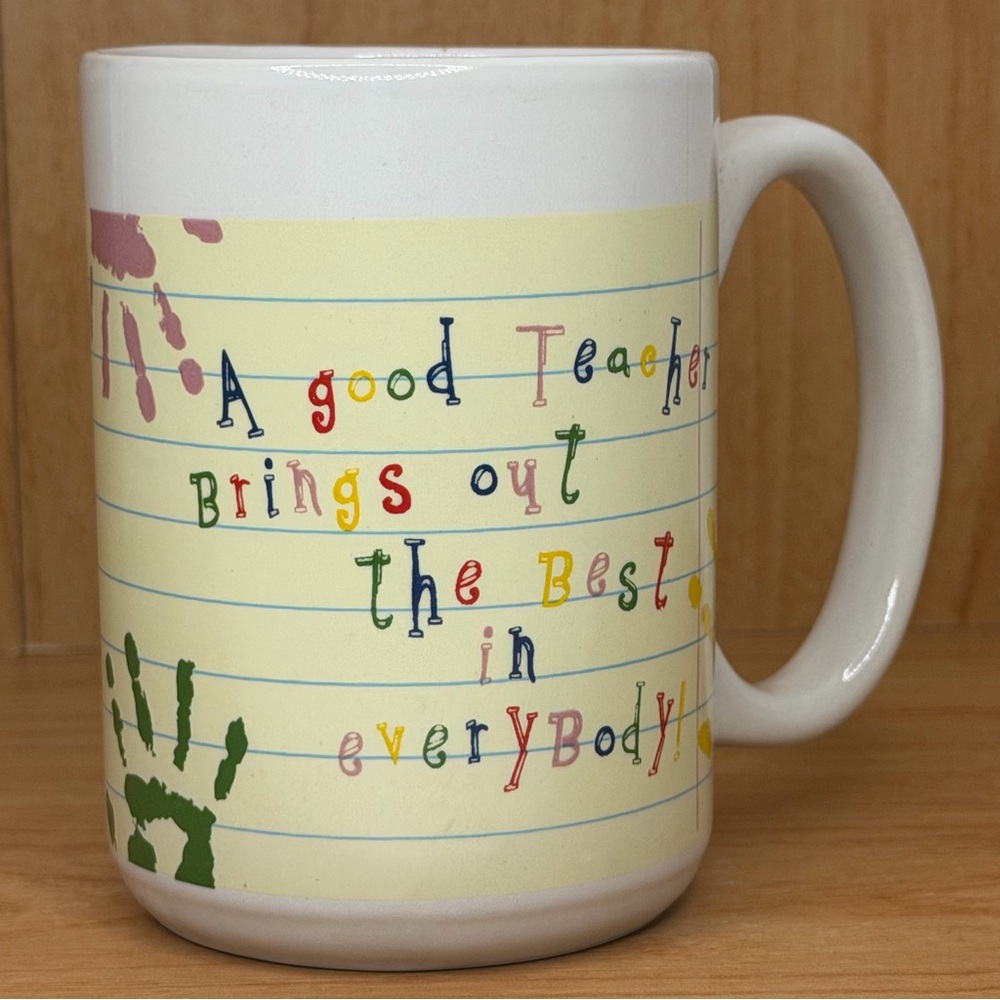 Royal Norfolk Teacher Mug with Colorful Inspirational Quote